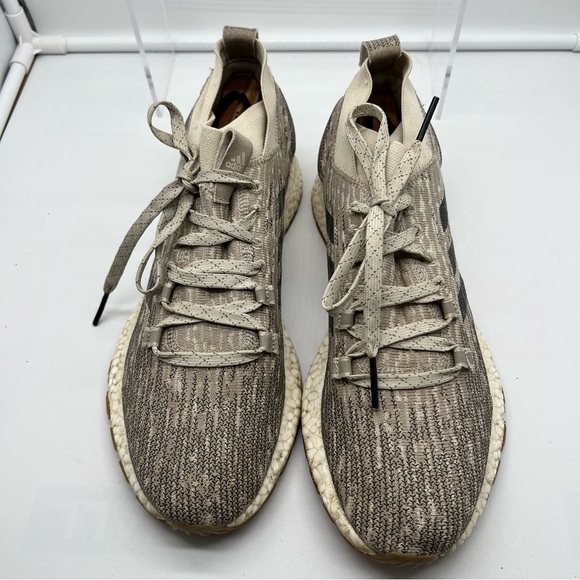 Adidas Pureboost Men's Size 8.5 Running Shoes Gray Athletic Trainer Sneakers - Picture 3 of 8